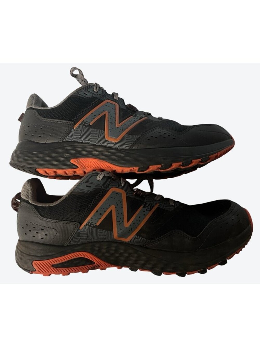 New Balance Men's 410 V8 Trail Running Shoe 11.5 4E X-Wide Black Gray Orange